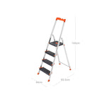 Ladder - Aluminum Ladder - 12 cm wide steps - Foldable - anti -slip - up to 150 kg
