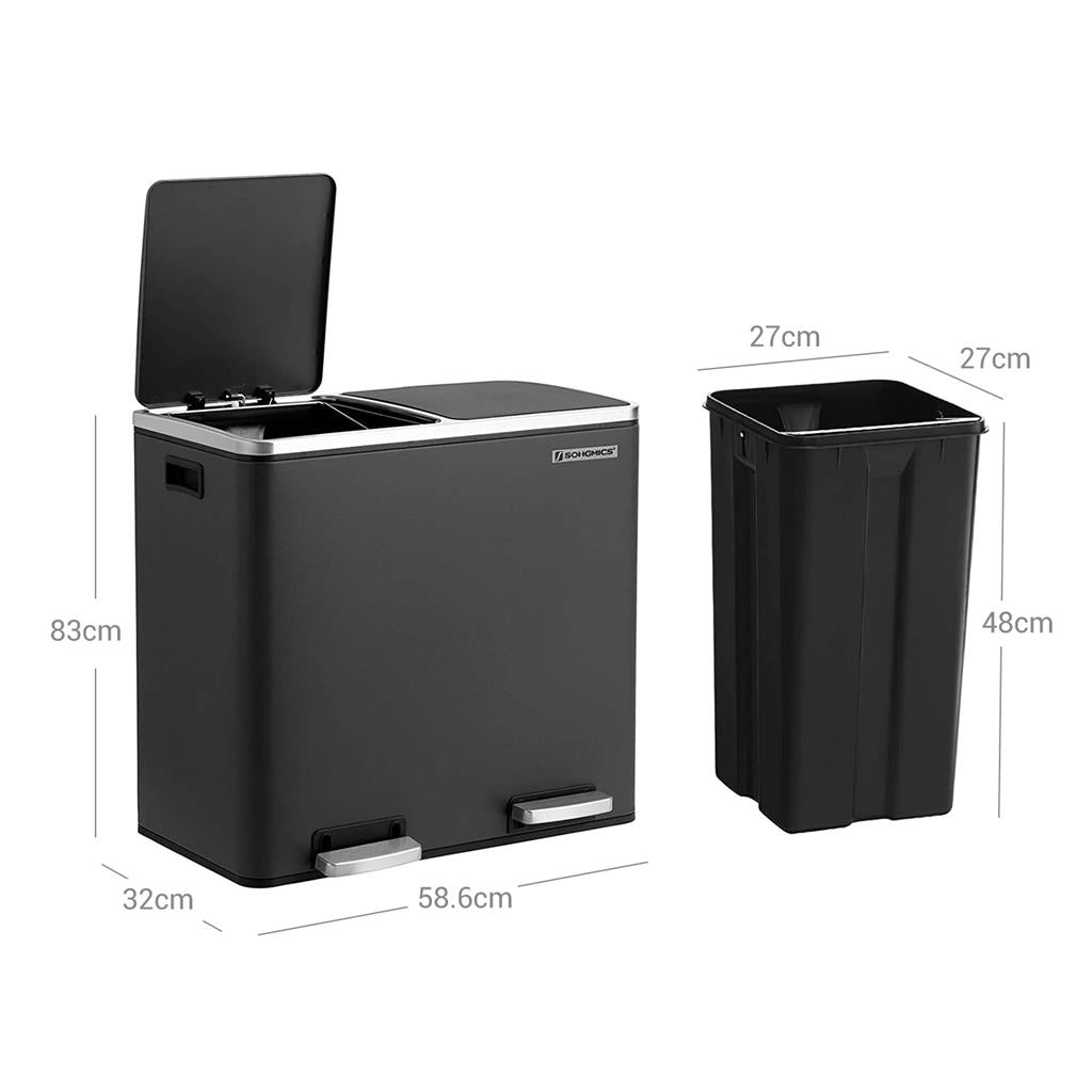Waste separation system - 2 compartments