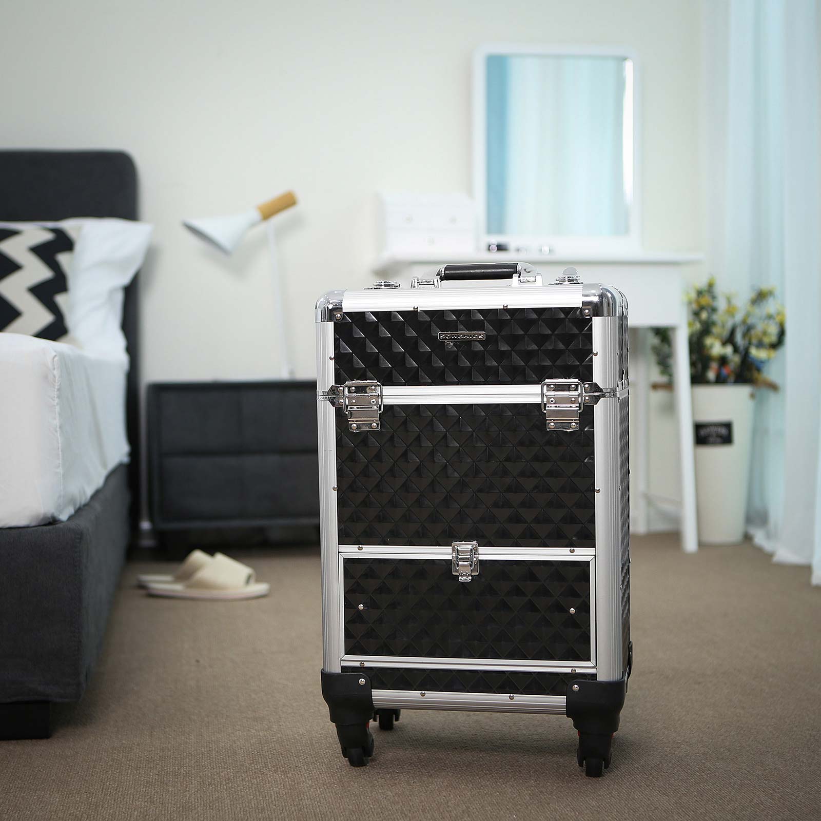 Make-up trolley-with 1 drawer-Black