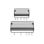 Wall shelves - Set of 2 - Industrial design - Black