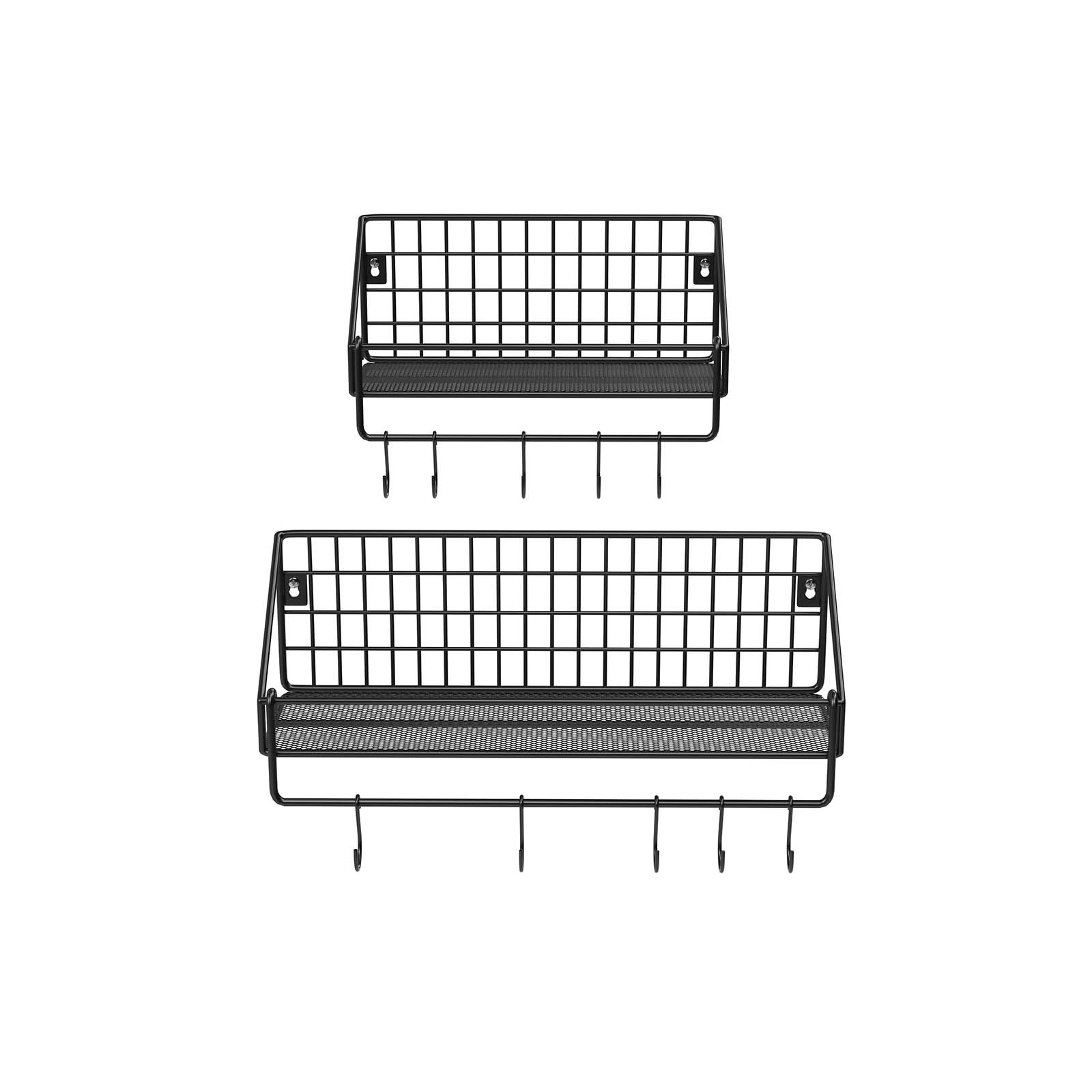 Wall shelves - Set of 2 - Industrial design - Black