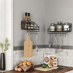 Wall shelves - Set of 2 - Industrial design - Black