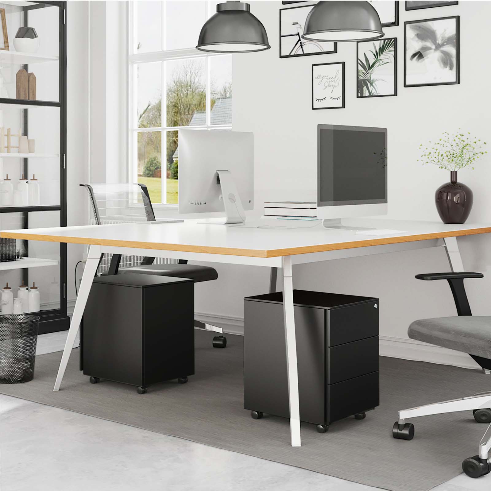 Archive cabinet - Office cabinet - Ladeblok - Matt Black