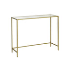 Consolet table - Modern side table - Glass sheet - Golden Frame