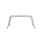 Multifunctional ladder - Aluminum - With 2 metal plates - foldable - 150 kg - silver