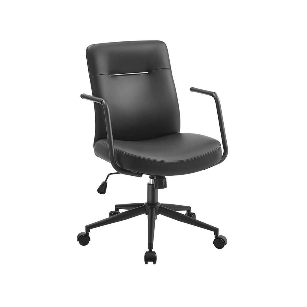 Office chair - with backrest & curved seat - ink -black