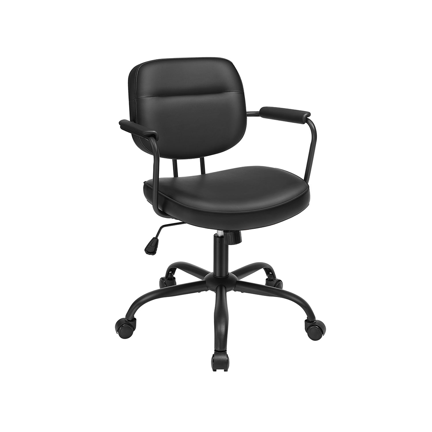 Office chair made of PU with armrests pigeon gray