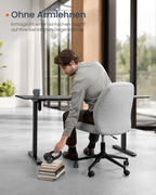 Office chair with seat and chassis pigeon gray