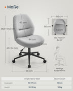 Office chair with seat and chassis pigeon gray