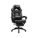 Gaming chair - Game chair - Office chair - With footrest and headrest - Black