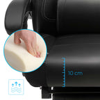 Gaming chair - Game chair - Office chair - With footrest and headrest - Black