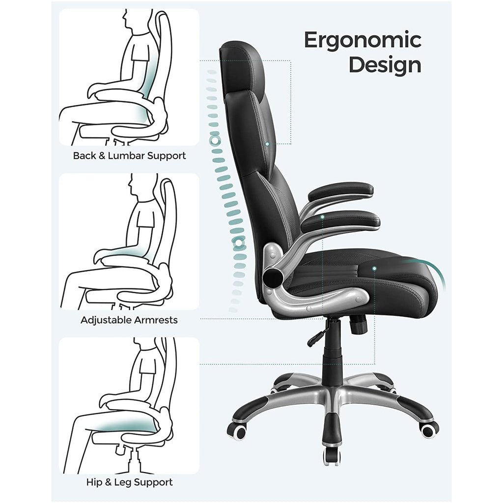 Office chair - Ergonomic - Game chair - rotatable - Black