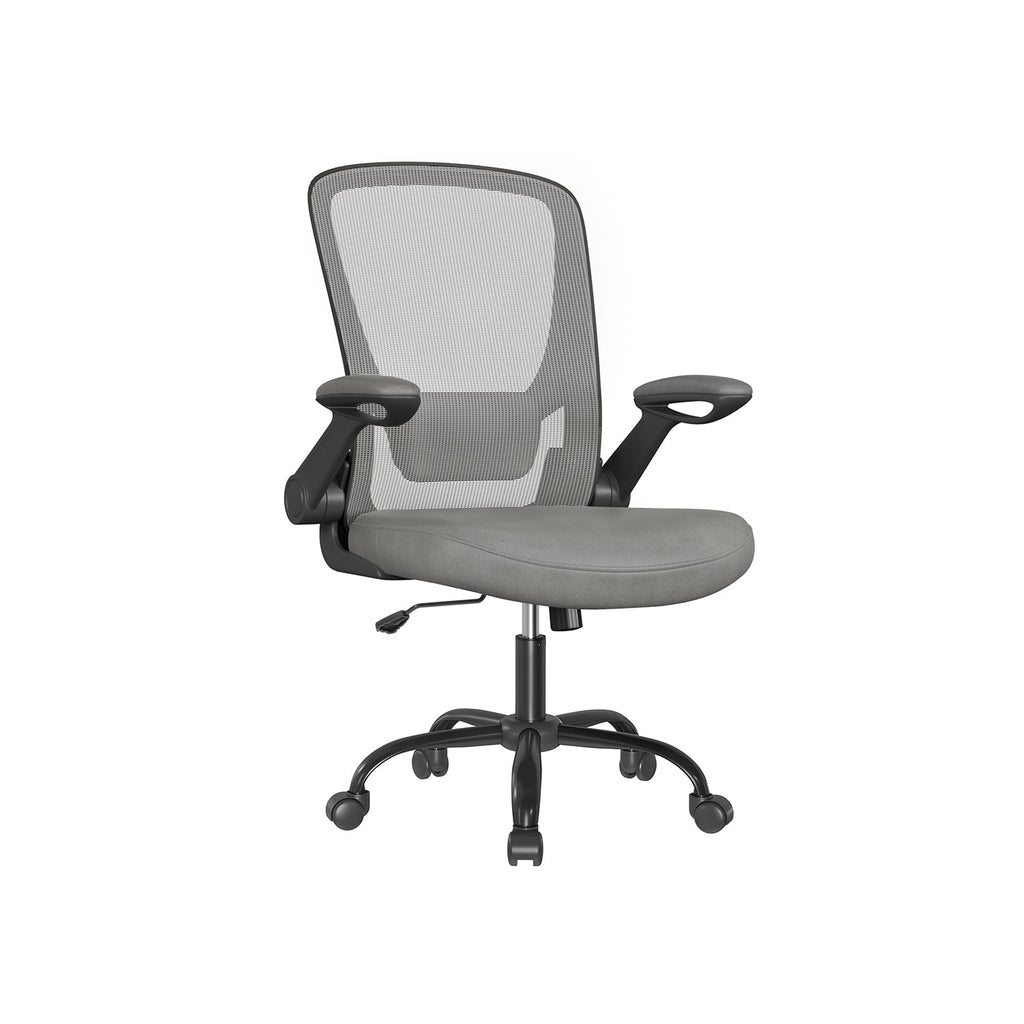 Office chair - ergonomic - with folding armrests - fog blue