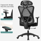 Office chair - Ergonomic office chair - Adjustable computer chair - Black