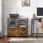 Archive cabinet-Industrial style-Vintage Brown-Zwart