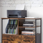 Archive cabinet-Industrial style-Vintage Brown-Zwart