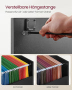 Archive cabinet - with 3 lockable drawers - ink black