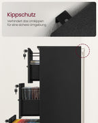 Archive cabinet - with 3 lockable drawers - ink black