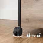 Ladeblok - Office box with 2 drawers - On wheels - Brown/Black