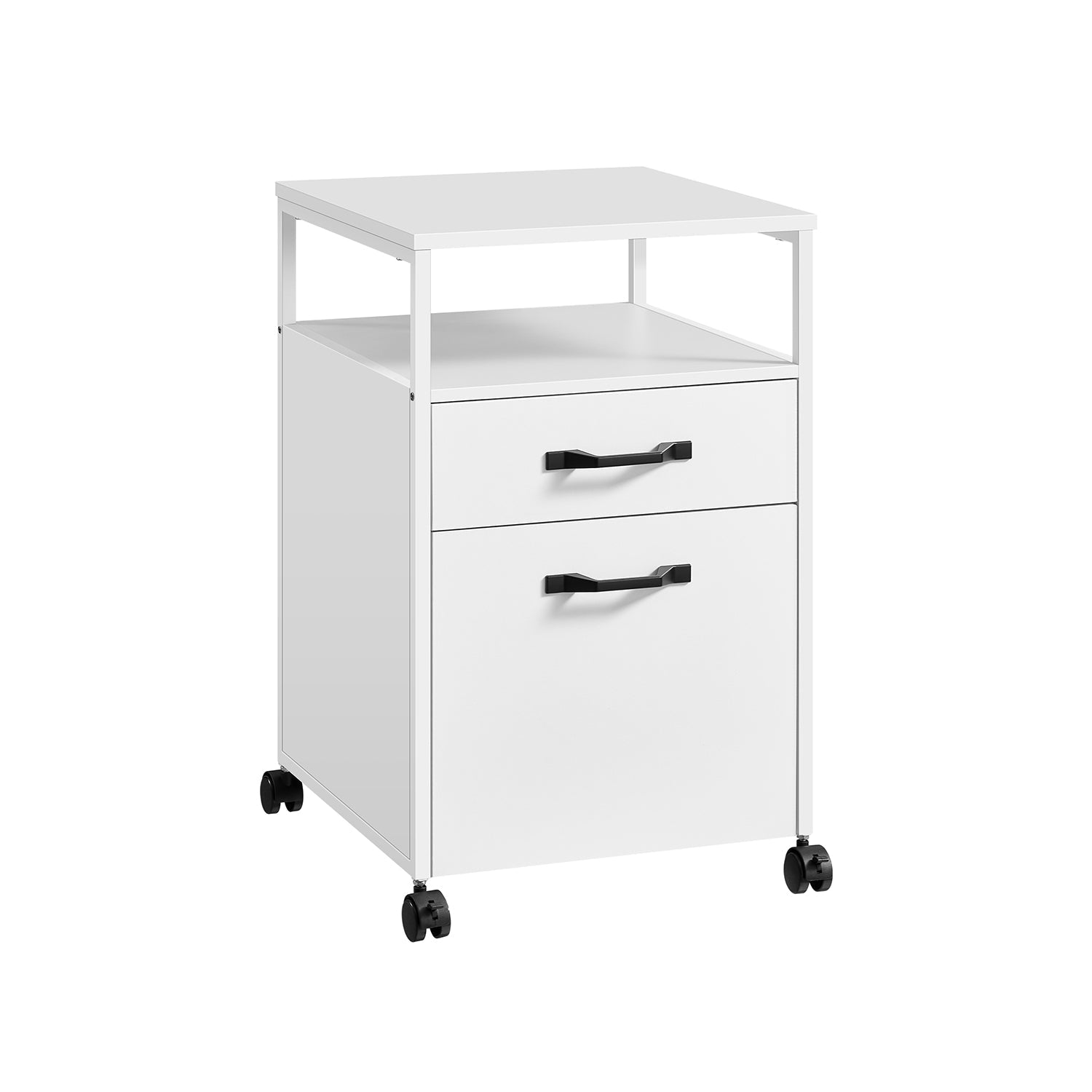Ladeblok - Office box with 2 drawers - On wheels - Brown/Black