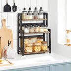 Herb rack with 3 levels - kitchen rack - storage rack - brown / black