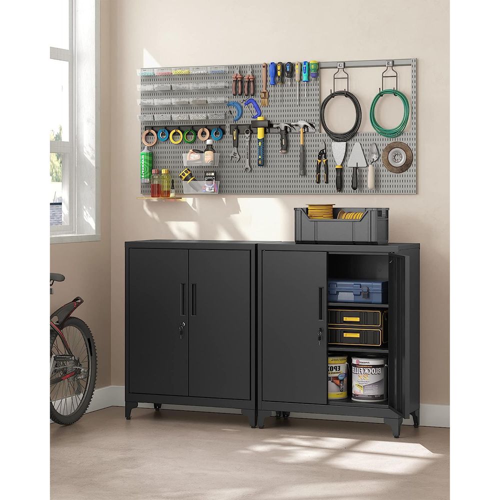 Archive cabinet - Tool cabinet - Van Staal - With 2 doors - With lock - Black
