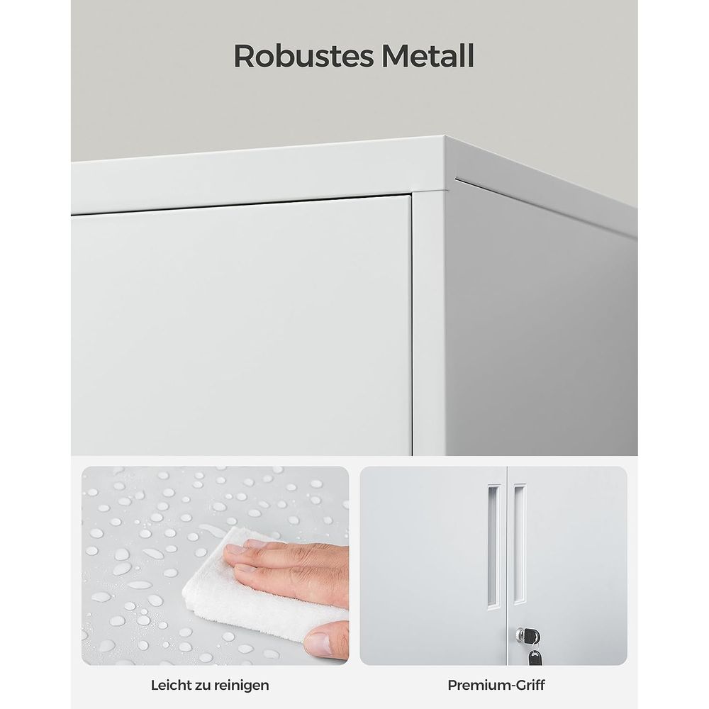 Archive cabinet - Tool cabinet - Van Staal - With 2 doors - With lock - White