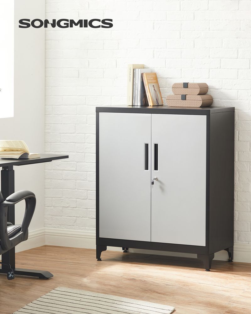 Archive cabinet - Tool cabinet - Van Staal - With 2 doors - with lock - Silver