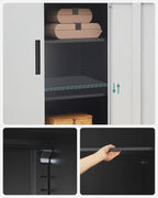 Archive cabinet - Tool cabinet - Van Staal - With 2 doors - with lock - Silver