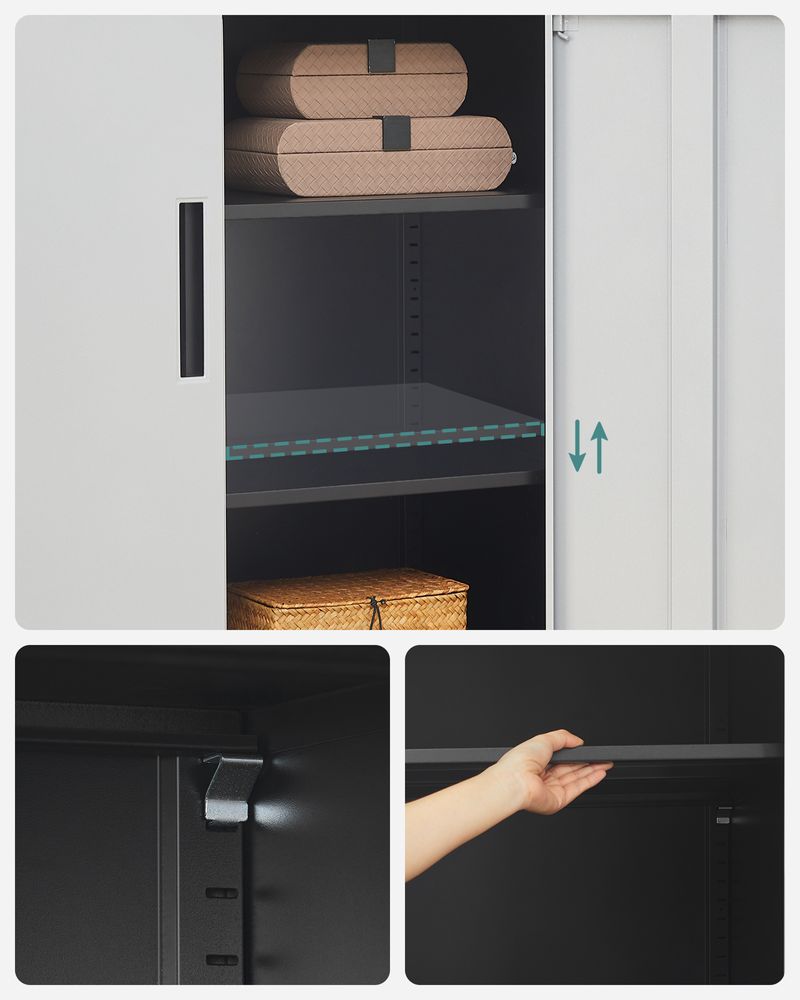Archive cabinet - Tool cabinet - Van Staal - With 2 doors - with lock - Silver