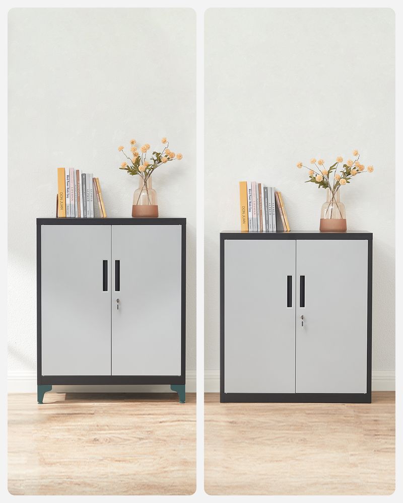 Archive cabinet - Tool cabinet - Van Staal - With 2 doors - with lock - Silver