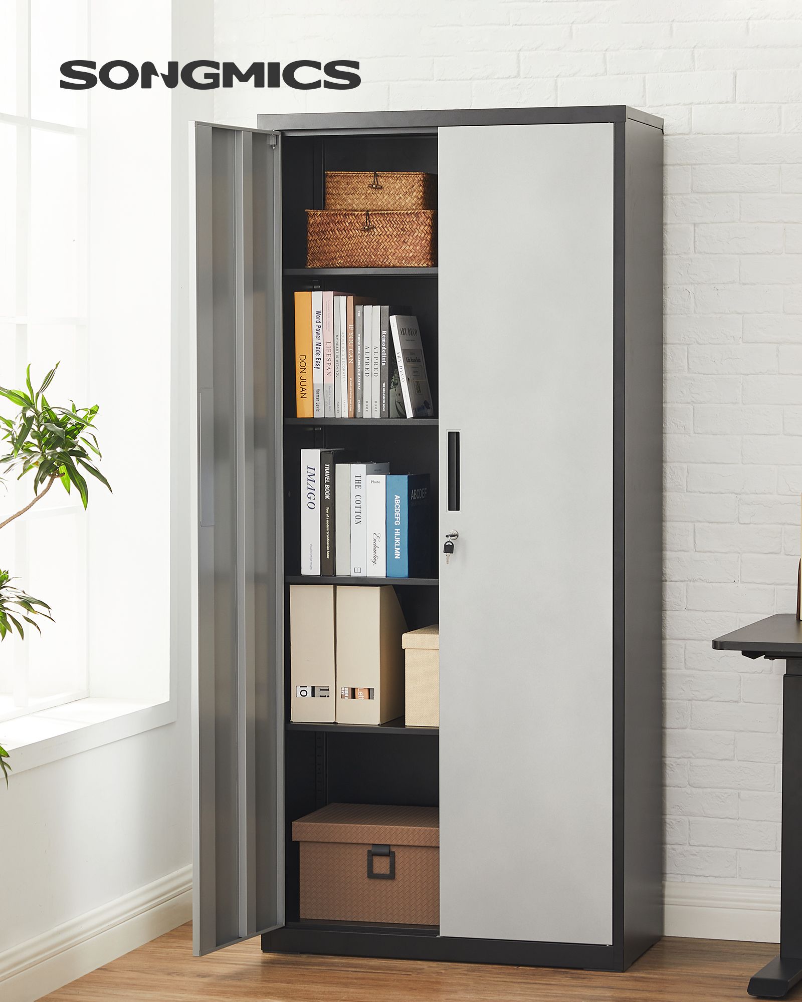 Archive cabinet - 5 levels - with adjustable shelves