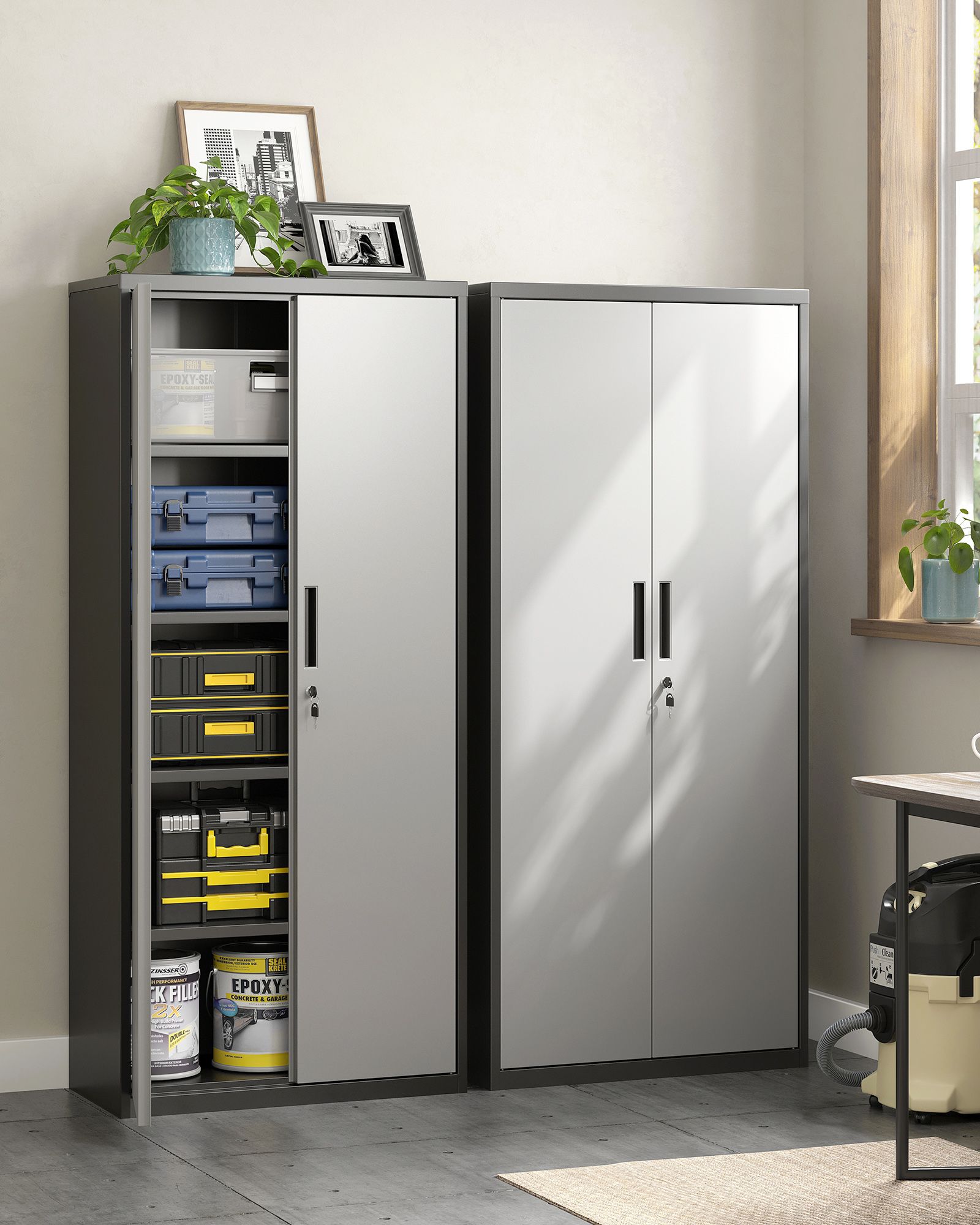 Archive cabinet - 5 levels - with adjustable shelves