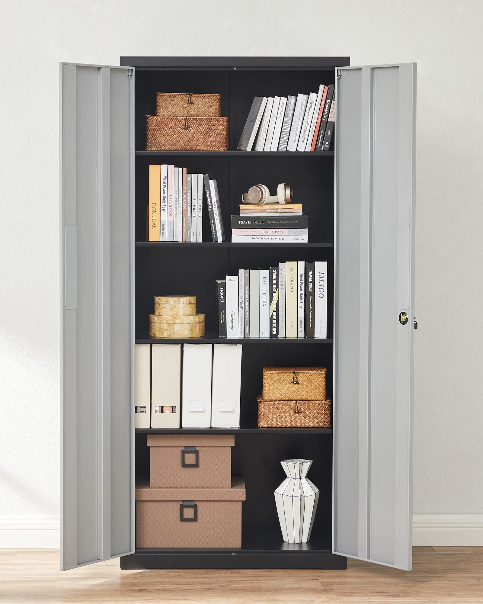 Archive cabinet - 5 levels - with adjustable shelves