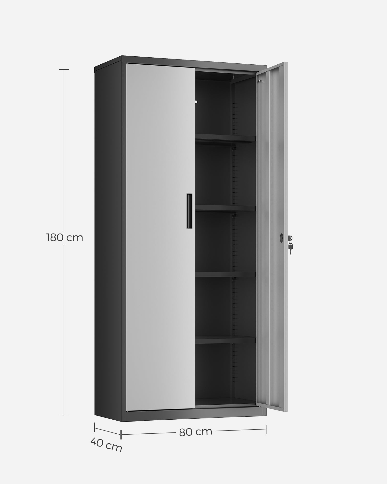 Archive cabinet - 5 levels - with adjustable shelves