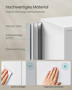 Archive cabinet with 4 doors and 5 levels 40 x 80 x 180 cm Mat gray