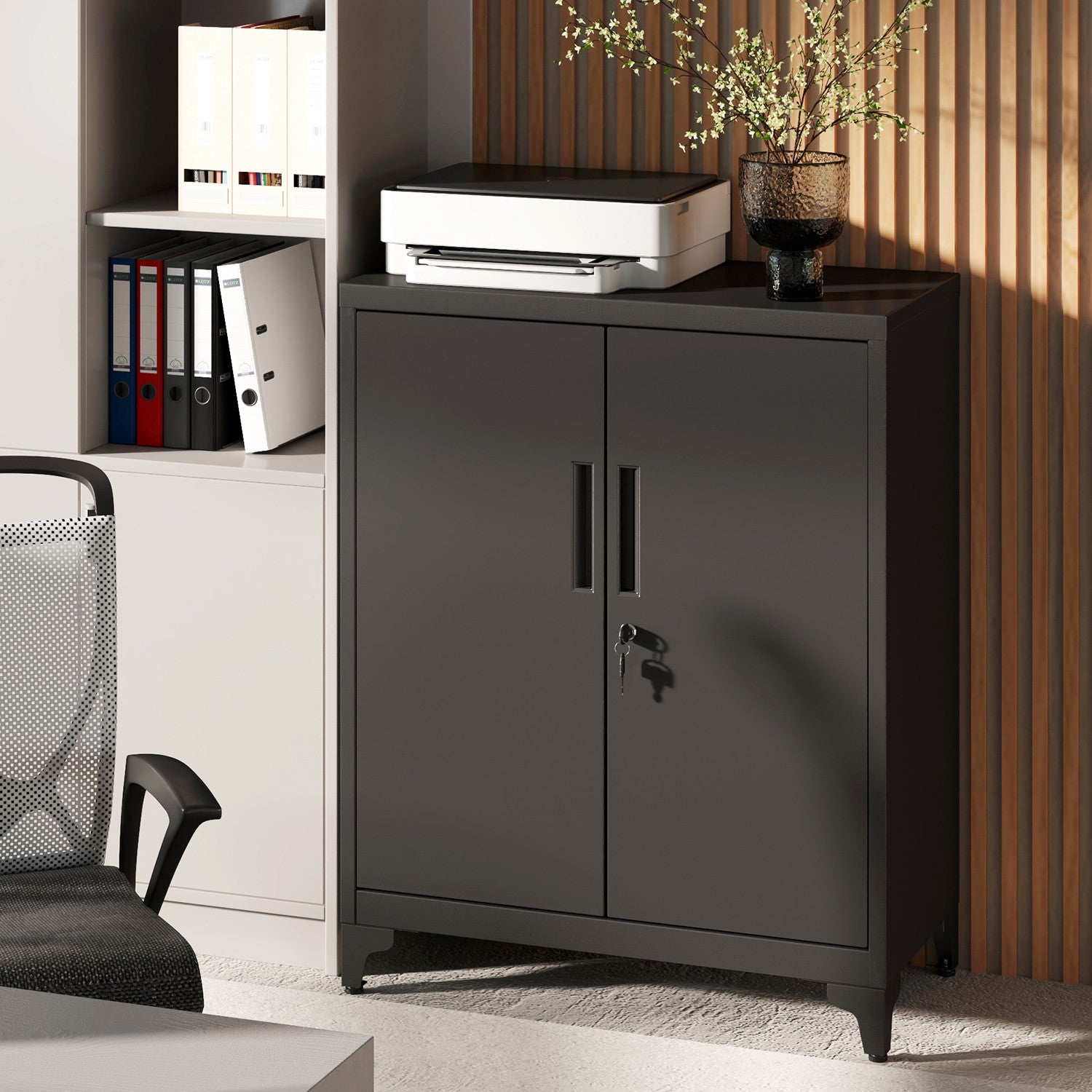 Archive cabinet - office cabinet with 2 doors, spacious storage cupboard