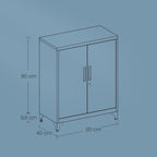 Archive cabinet - office cabinet with 2 doors, spacious storage cupboard