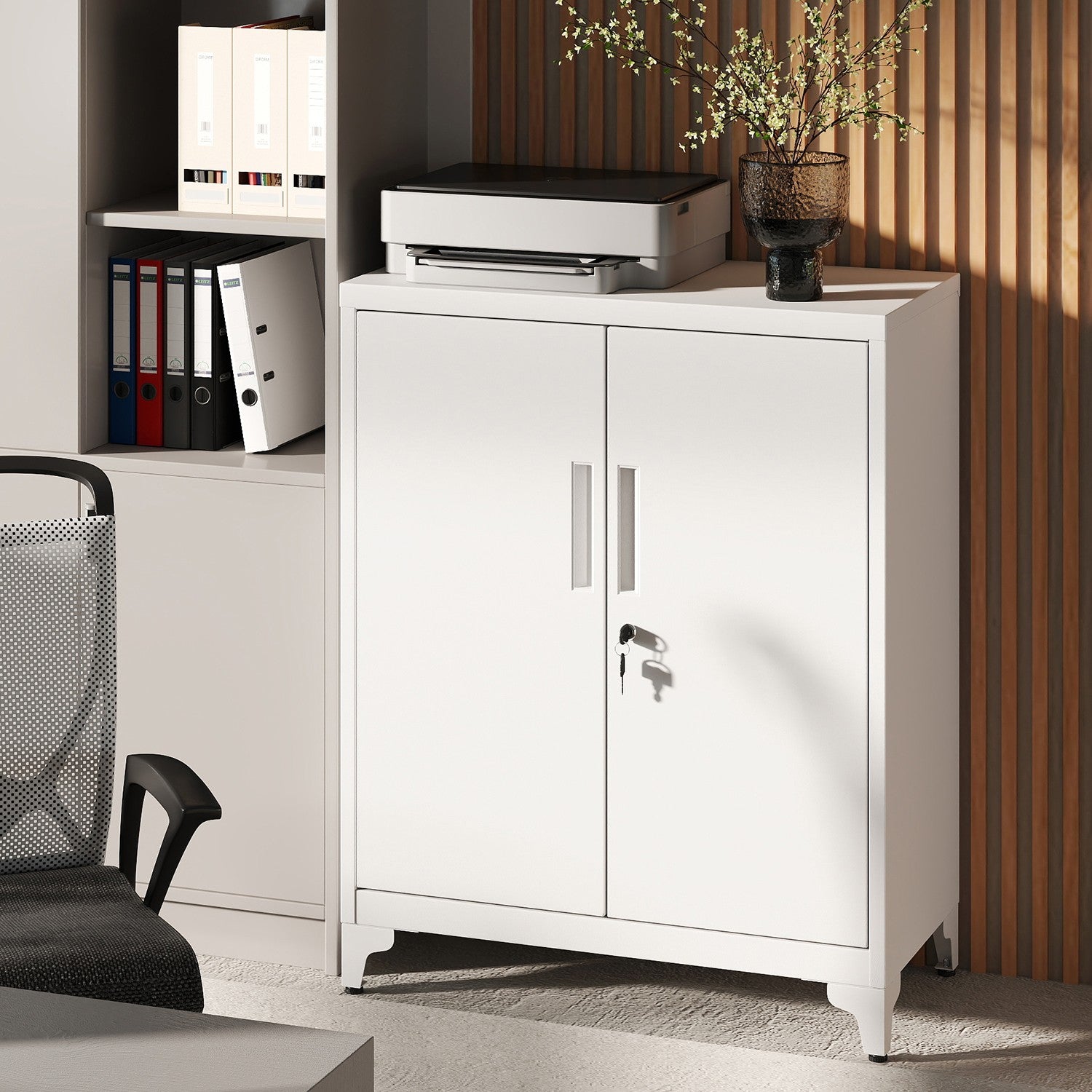 Archive cabinet - office cabinet with 2 doors, spacious storage cupboard