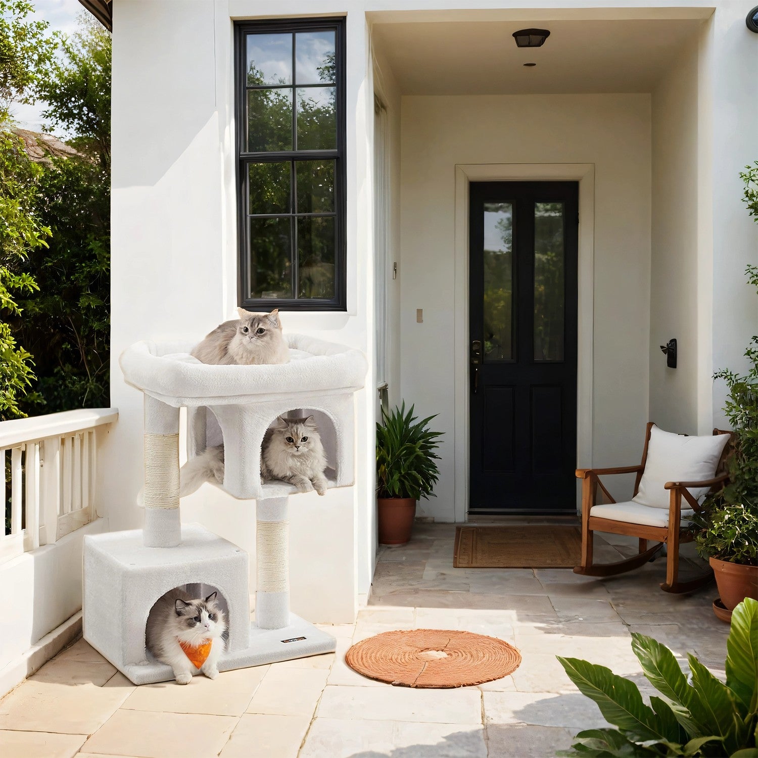 84 cm high scratching post, scratching post for large cats, large viewing platform