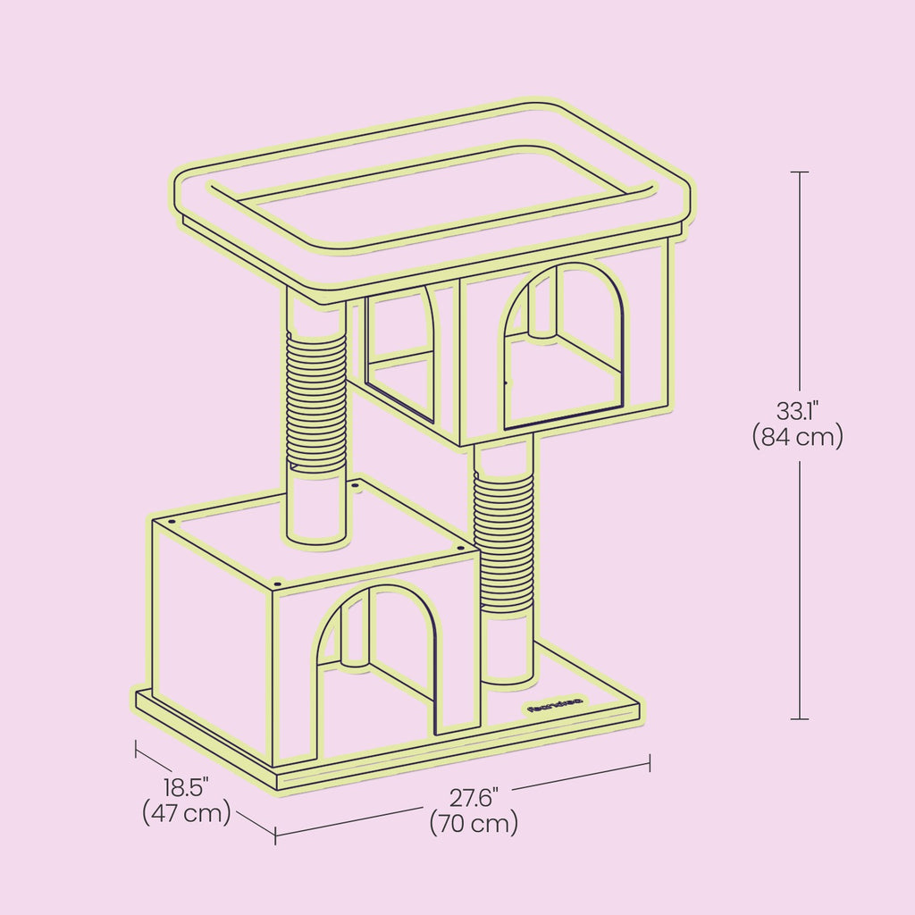 84 cm high scratching post, scratching post for large cats, large viewing platform