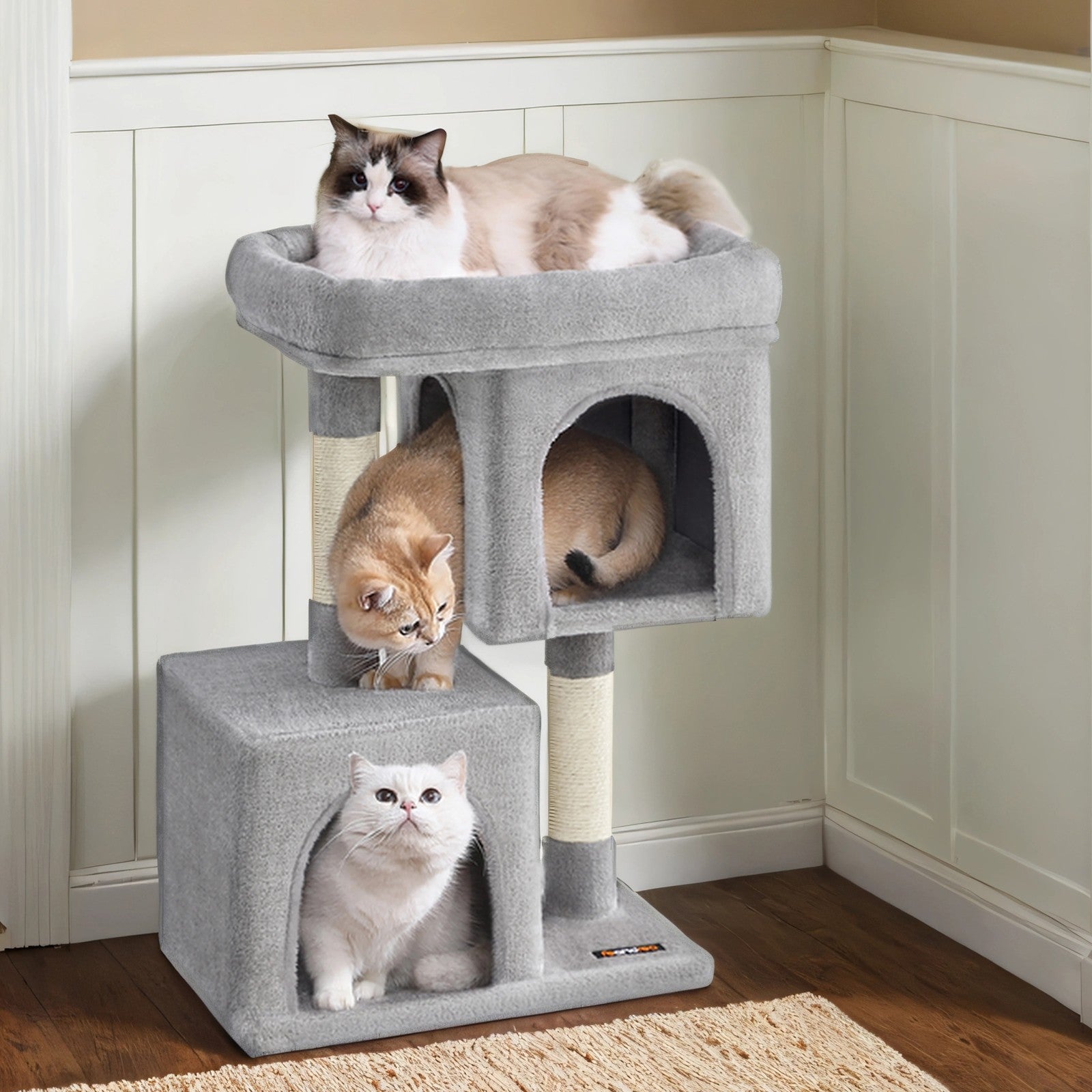 74 cm high scratching post, cat tree, large platform