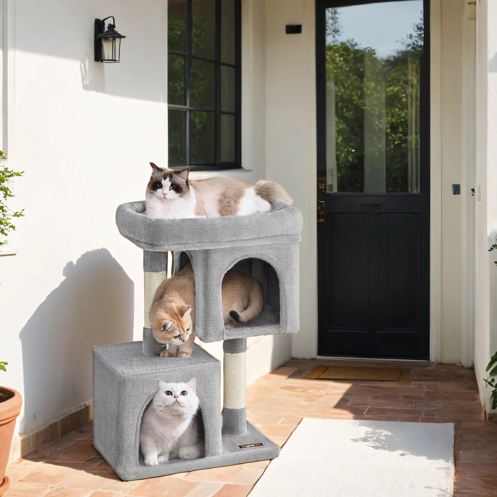 74 cm high scratching post, cat tree, large platform
