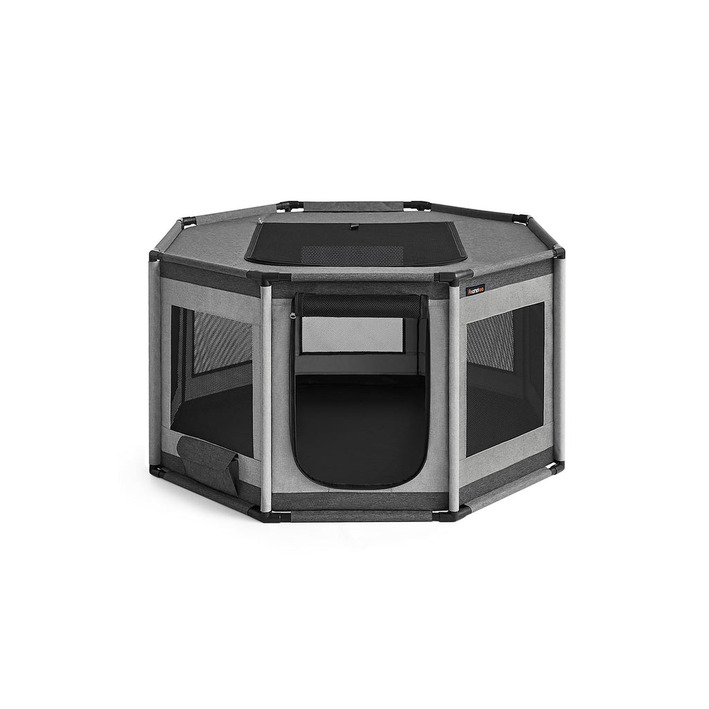 Octagonal puppy rings - extra large - for dogs and cats - Gray