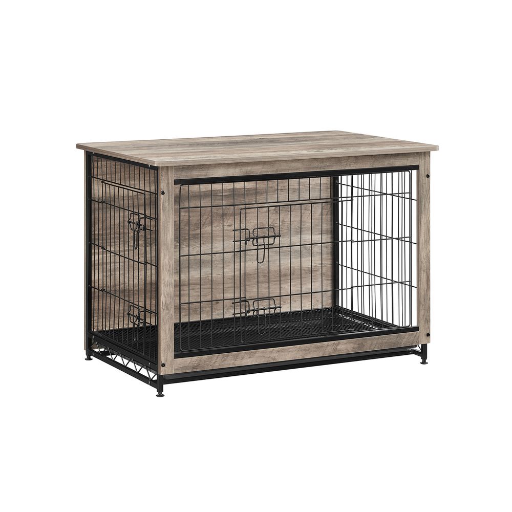 Dog Cage - Bench - Extra strong - Wood/metal frame - Brown