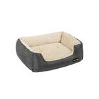 Dog bed - 65 x 55 x 20 cm - With reversible cushion - Gray