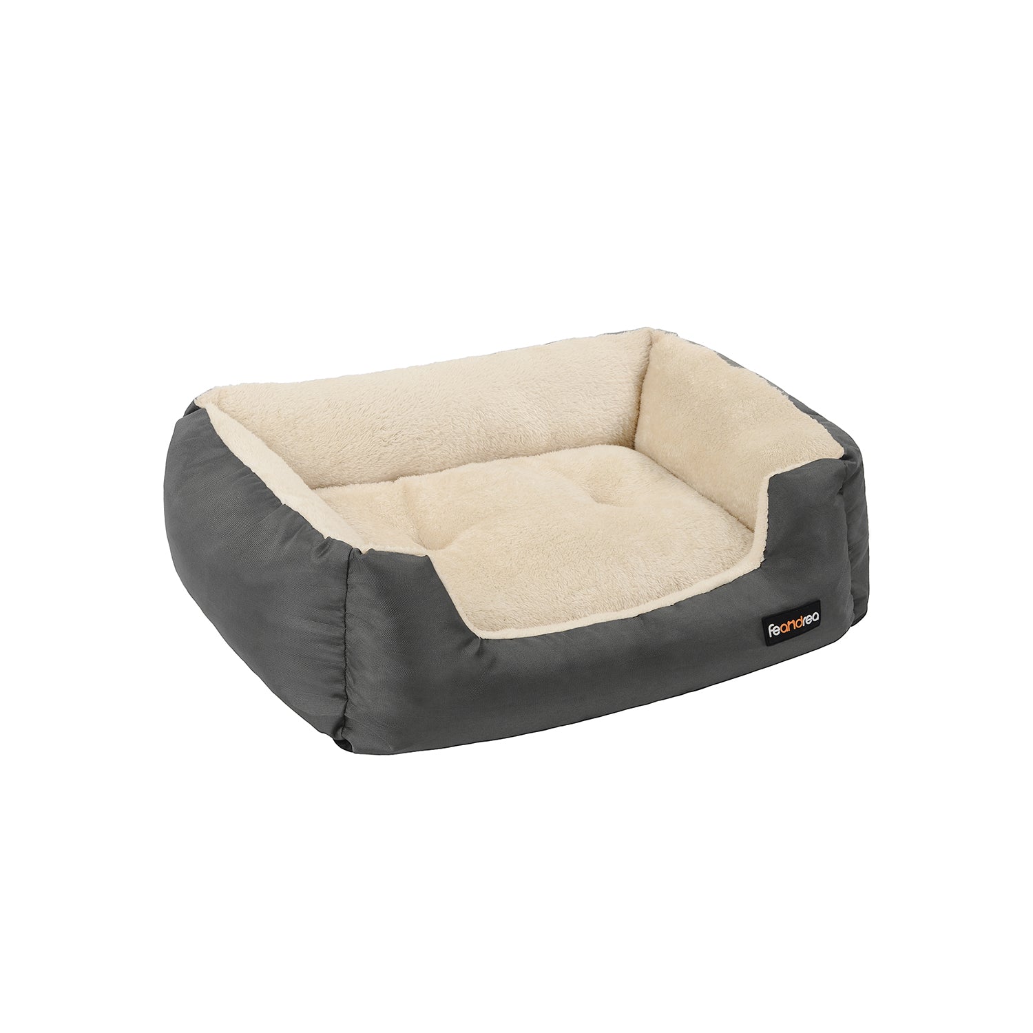 Dog bed - 65 x 55 x 20 cm - With reversible cushion - Gray