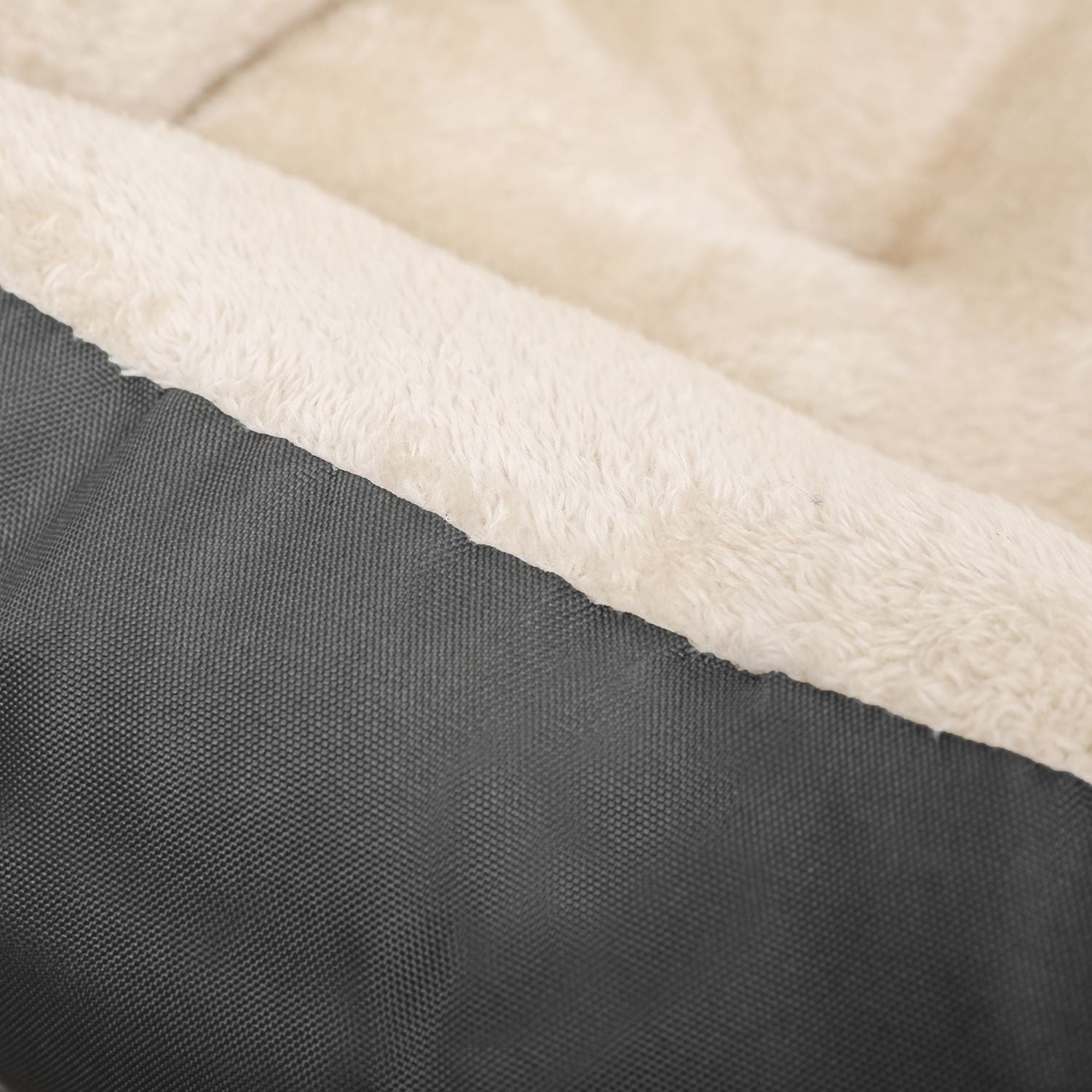 Dog bed - 65 x 55 x 20 cm - With reversible cushion - Gray