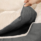 Dog bed - 80 x 65 x 20 cm - With reversible cushion - Gray