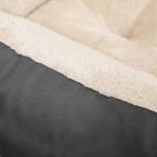 Dog bed - 80 x 65 x 20 cm - With reversible cushion - Gray